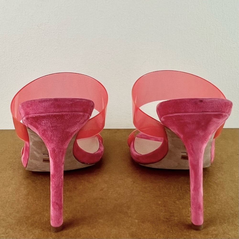 NEW VERONICA BEARD PINK SUEDE HEELS - Picture 6 of 12